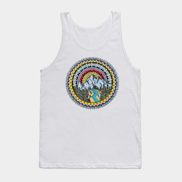 Rising Sun Mandala Tank Top by Art by Rory 